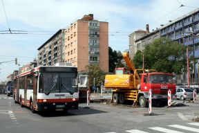 Výluka električiek do Ružinova a k ŽST Nové Mesto - zmena liniek X6 a X14 (2. etapa 27.7. - 12.8.2010)