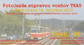Pozvánka: Fotojazda so súpravou T6A5 v Bratislave (14.10.2017)
