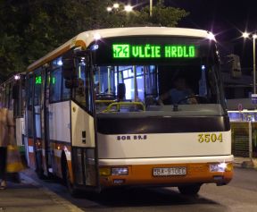 Presmerovanie linky N74 (1.7. - 5.7.2009)