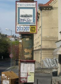 Dočasné zrušenie zastávky Partizánska v smere k Hodžovmu námestiu (2. - 5.10.2009)
