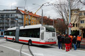 Výluka trolejbusov na Trnavskej ceste a Jégého pre 204, 205 (8. - 9.5.2009)