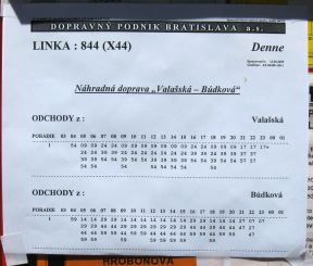 Výluka trolejbusov v úseku Búdková - Valašská 13.-18.6.2009