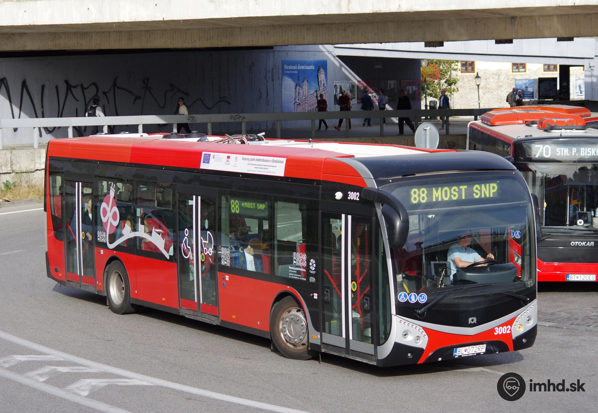 Po predĺžení intervalu a nasadení kĺbových autobusov na linku 95 zostali pre linku 88 už len 12-metrové autobusy
