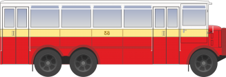 Približný vzhľad autobusu Tatra 24