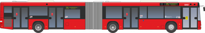 MAN NG 313 in red livery