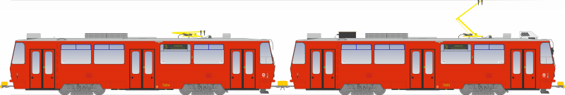 Súprava T6A5/III v červenom nátere