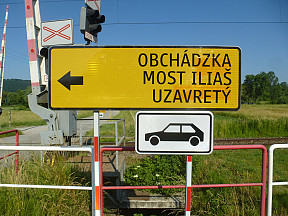 Uzávierka mosta do Iliaša (22. – 24.11.2021)