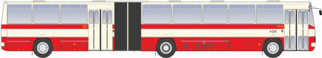 Ikarus 280.10 #4124 po oprave s novým náterom