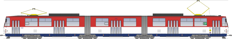 Tatra - ČKD KT8D5 #525 v nátere „Strausberg“