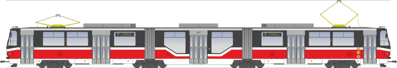 Tatra - ČKD KT8D5 #517 po modernizácii na typ KT8D5.RN2