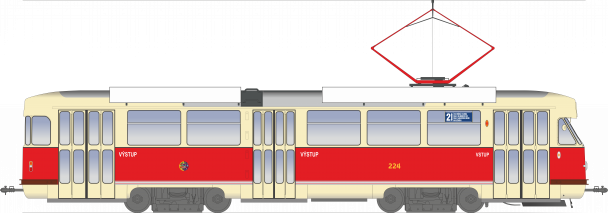 Tatra - ČKD T2 #224 z 2. série po oprave