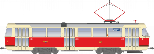 Tatra - ČKD T2 #228 po oprave a výmene čiel typu T3