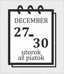 Premávka medzi sviatkami (27. - 30. 12. 2016, 2. - 5. 1. 2017)