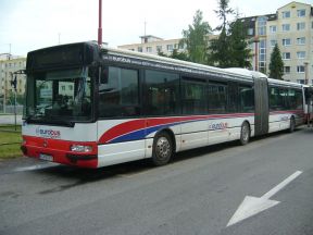 Citybus #KE-057FT po kolízii s osobným autom